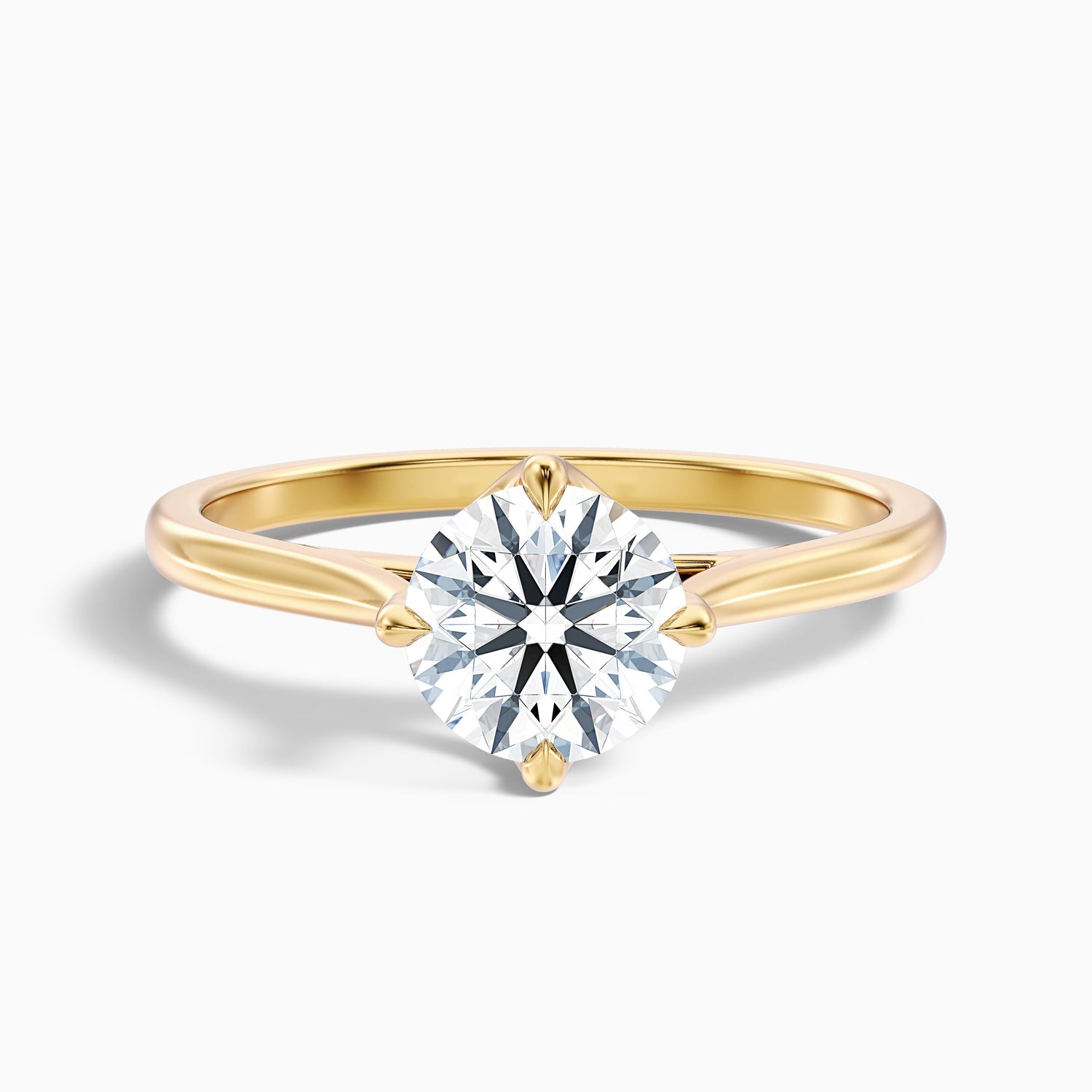Asta 3 Carat Round Cut Solitaire Moissanite Diamond Ring in 925 Sterling Silver
