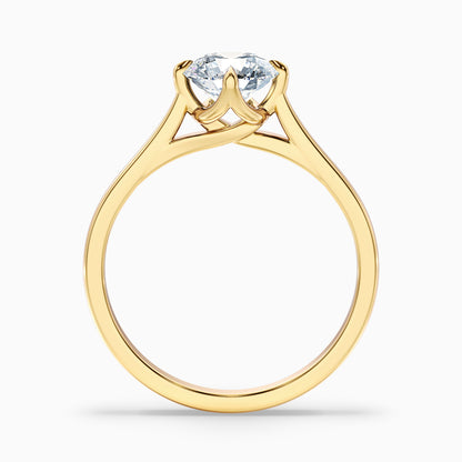 Asta 3.5 Carat Round Cut Solitaire Moissanite Diamond Ring in 14k White Gold