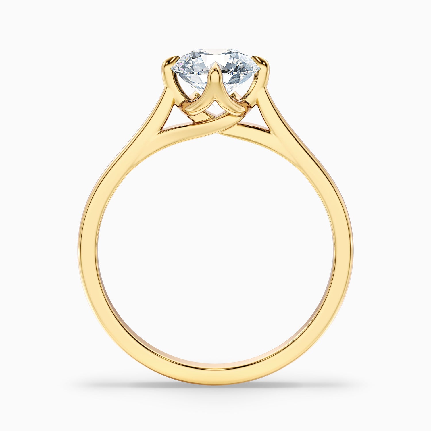 Asta 4.5 Carat Round Cut Solitaire Moissanite Diamond Ring in Platinum