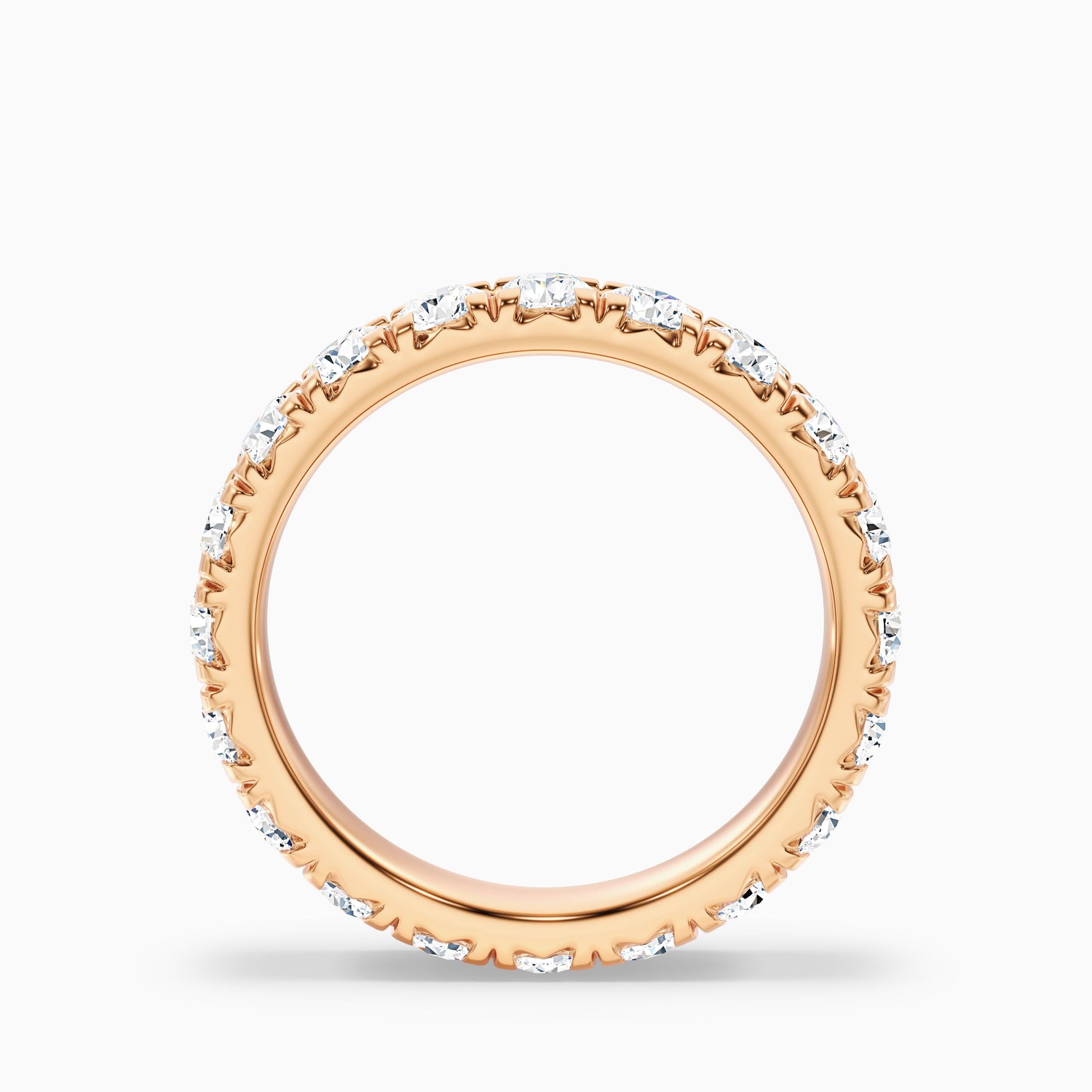 Matilda French Pave Round Cut Eternity Lab Grown Diamond Wedding Band