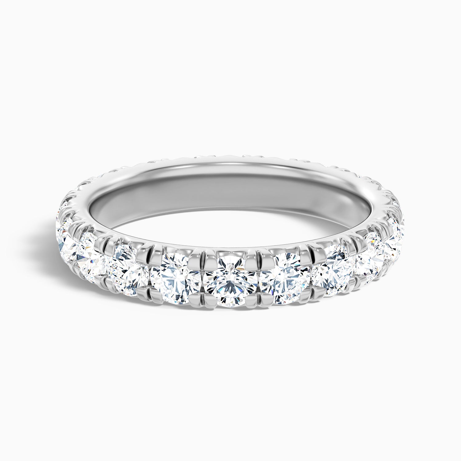 Matilda French Pave Round Cut Eternity Lab Grown Diamond Wedding Band