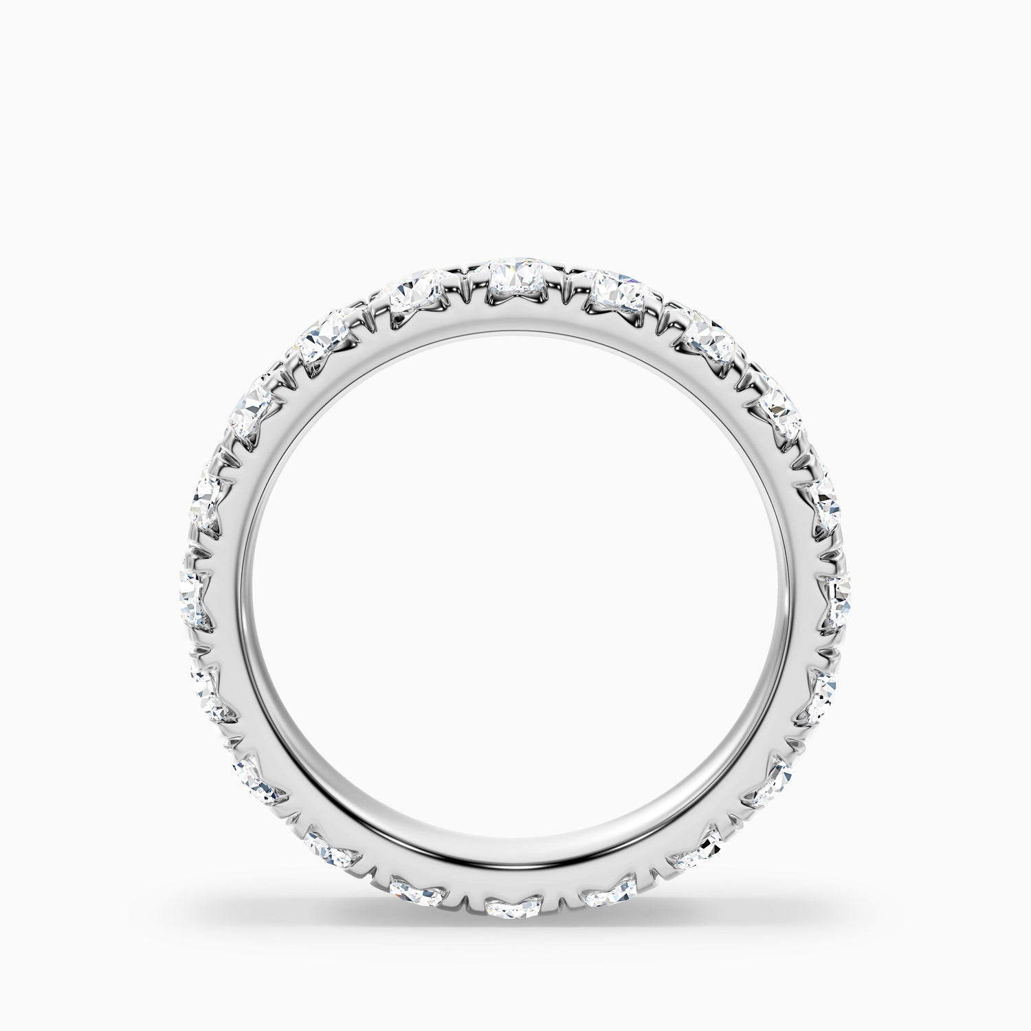 Matilda French Pave Round Cut Eternity Lab Grown Diamond Wedding Band