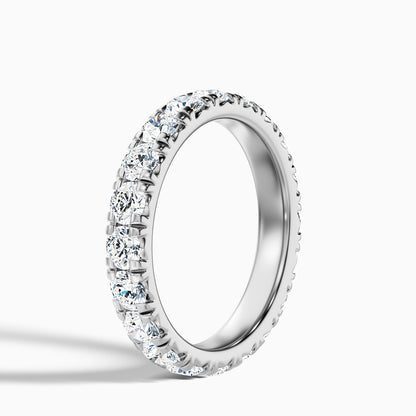 Matilda French Pave Round Cut Eternity Lab Grown Diamond Wedding Band