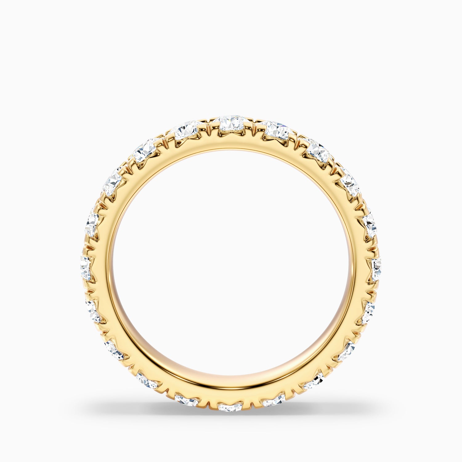 Matilda French Pave Round Cut Eternity Lab Grown Diamond Wedding Band