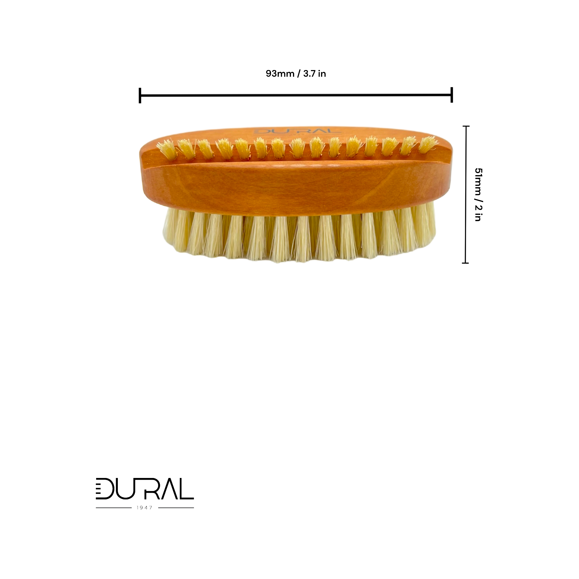Dural Pear wood hand &amp; nail brush with pure light natural bristles by Pasteur Pharmacy
