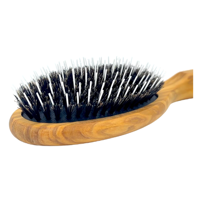 Dural Olive wood rubber cushion hair brush with boar bristles and nylon by Pasteur Pharmacy