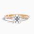 Vivi 9 Carat Round Cut Solitaire Pave Moissanite Engagement Ring in 18k Rose Gold  DestGlow