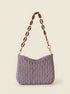 Colorful Woven Straw Shoulder Bag by LINTICO