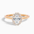 Mira 3.5 Carat Oval Halo Lab Grown Engagement Ring in 10k Rose Gold  DestGlow