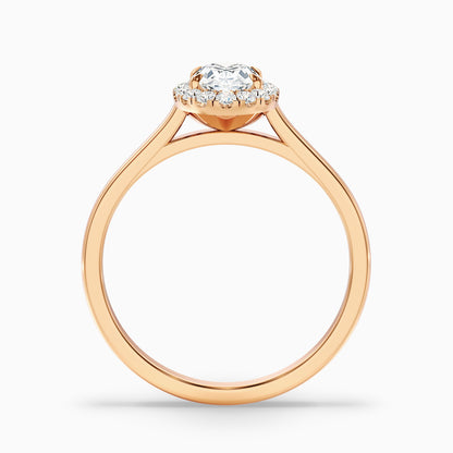 Sofia 5.5 Carat Oval Halo Moissanite Diamond Ring in 14k White Gold