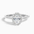 Mira 5 Carat Oval Halo Lab Grown Engagement Ring in 14k White Gold  DestGlow