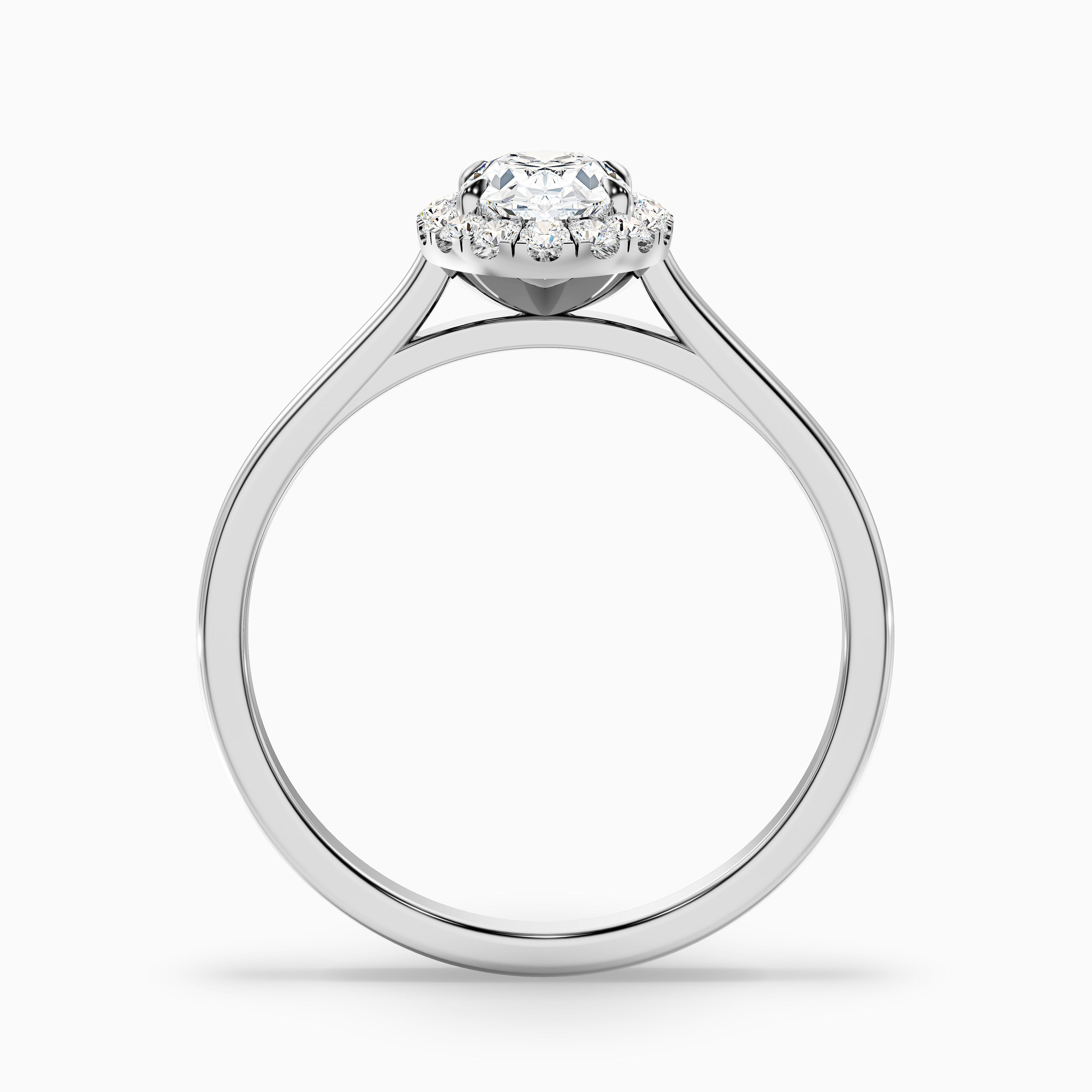 Mira 1.5 Carat Oval Halo Lab Grown Engagement Ring in 18k Yellow Gold  DestGlow