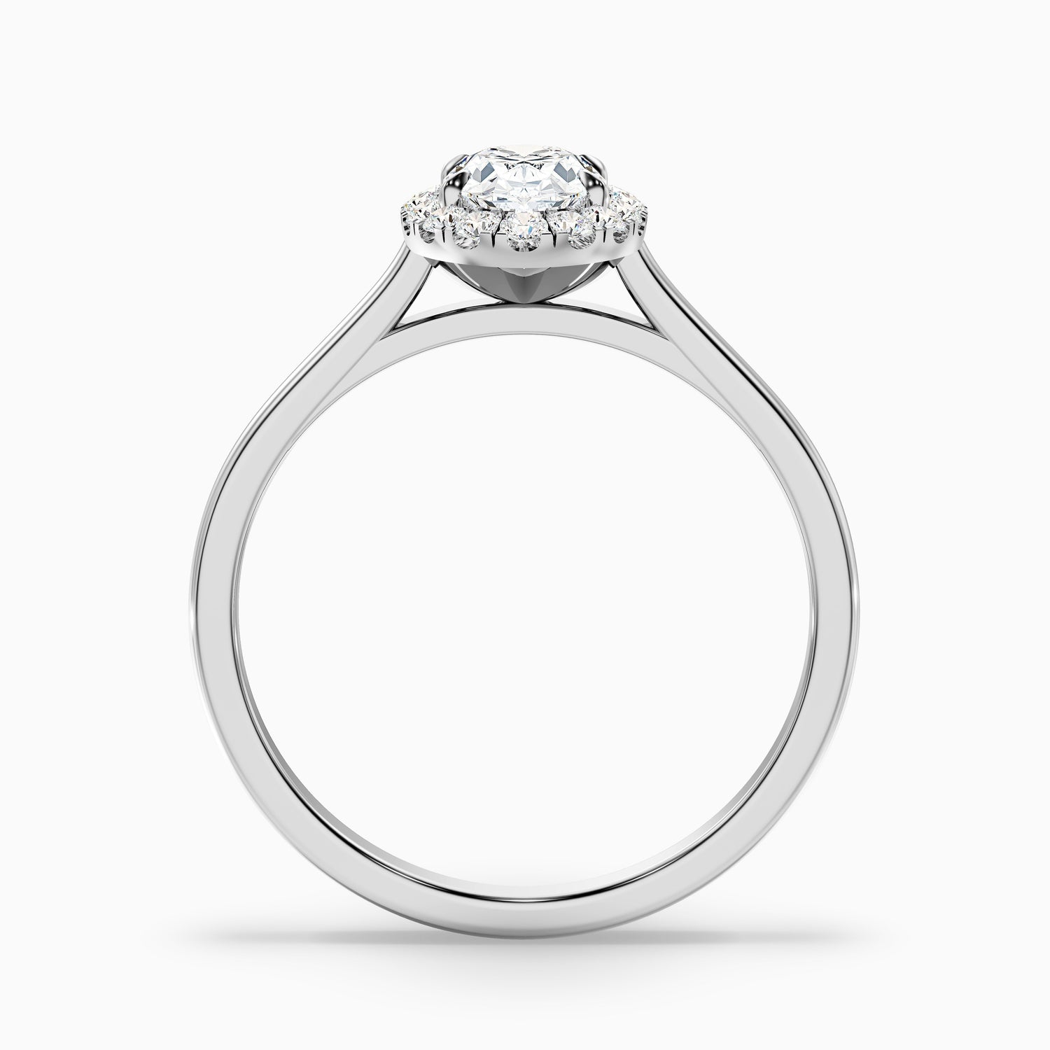 Sofia 5 Carat Oval Halo Moissanite Diamond Ring in 18k Yellow Gold