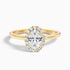 Mira 4 Carat Oval Halo Lab Grown Engagement Ring in 18k Yellow Gold  DestGlow
