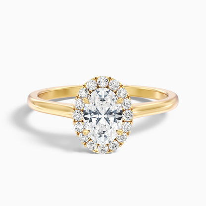 Sofia 4.5 Carat Oval Halo Moissanite Diamond Ring in 925 Sterling Silver