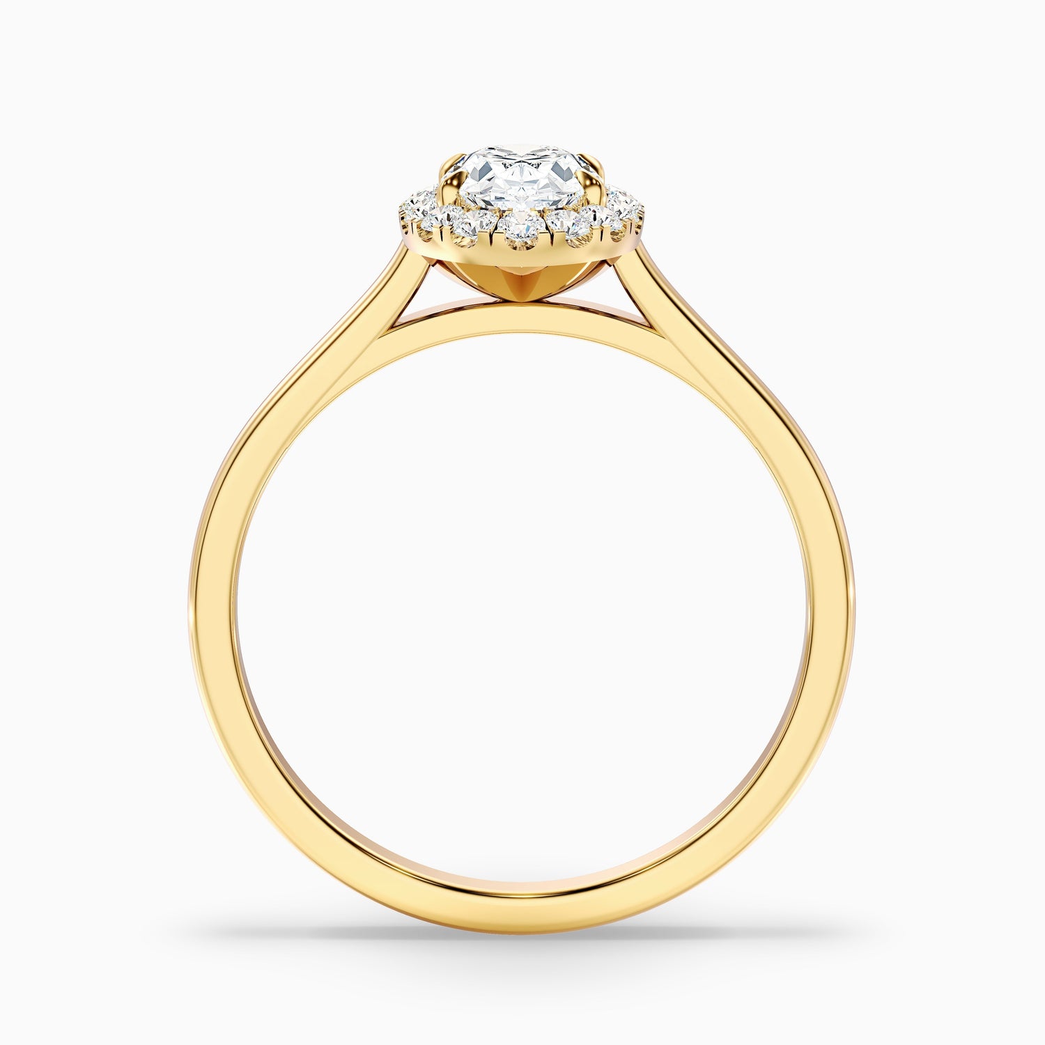 Sofia 3 Carat Oval Halo Moissanite Diamond Ring in 925 Sterling Silver