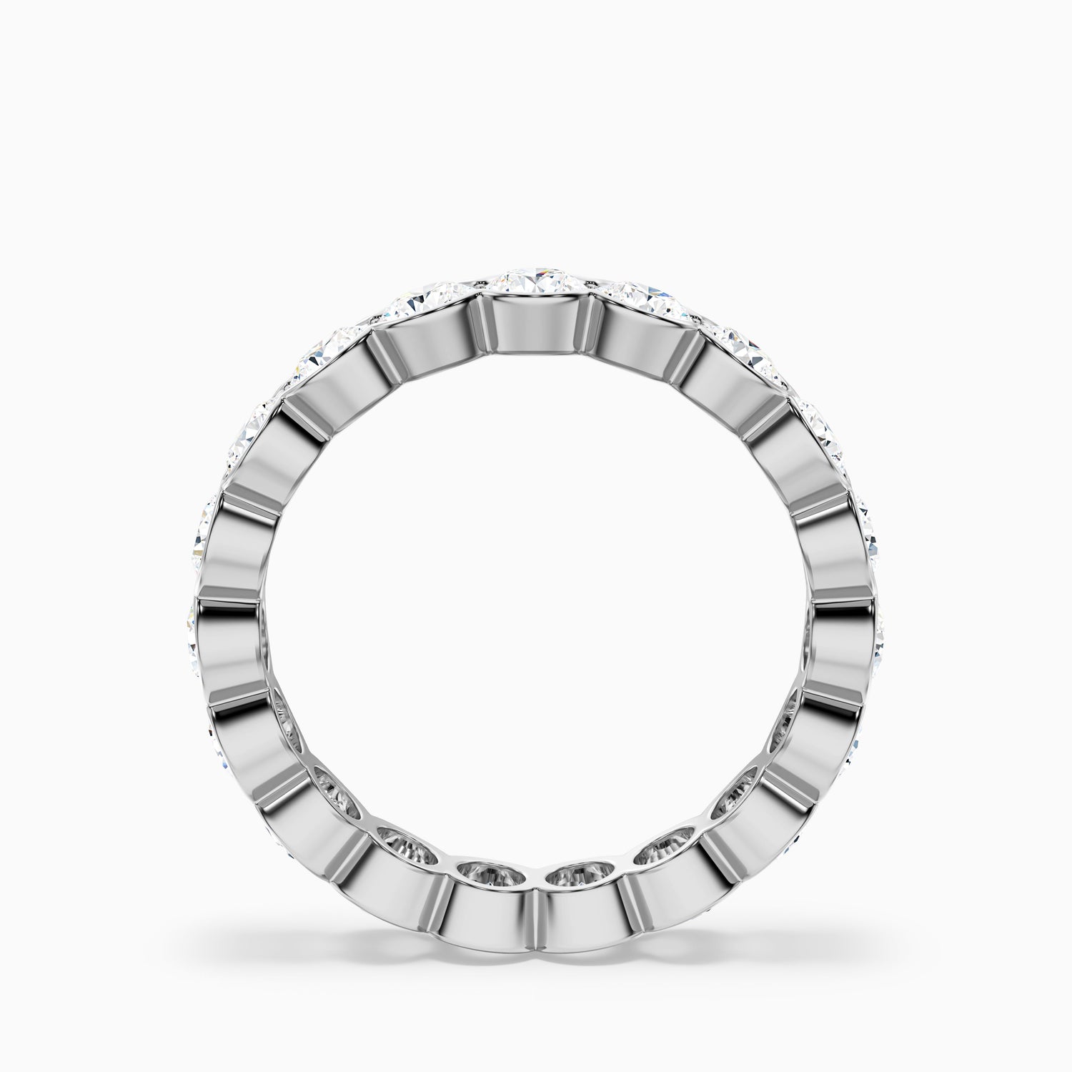 Ariella Bezel Round Cut Full Eternity Lab Grown Diamond Wedding Band