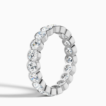 Ariella Bezel Round Cut Full Eternity Lab Grown Diamond Wedding Band