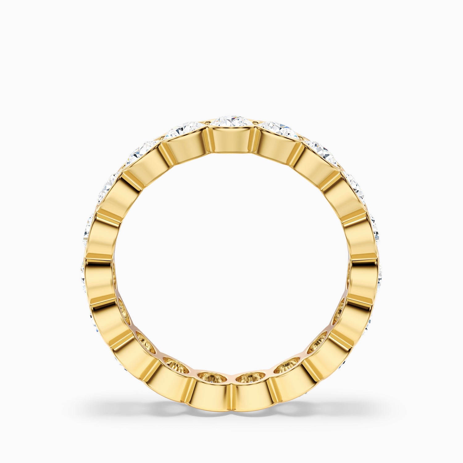 Ariella Bezel Round Cut Full Eternity Lab Grown Diamond Wedding Band