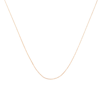 Solid 10K Yellow Gold 0.5mm Slim and Dainty Unisex 18" Rope Chain Necklace by Bids.com