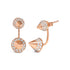 14K Rose Gold 1.00 Cttw Diamond Double Cone Jacket Stud Earring (G-H Color, SI1-SI2 Clarity) by Bids.com