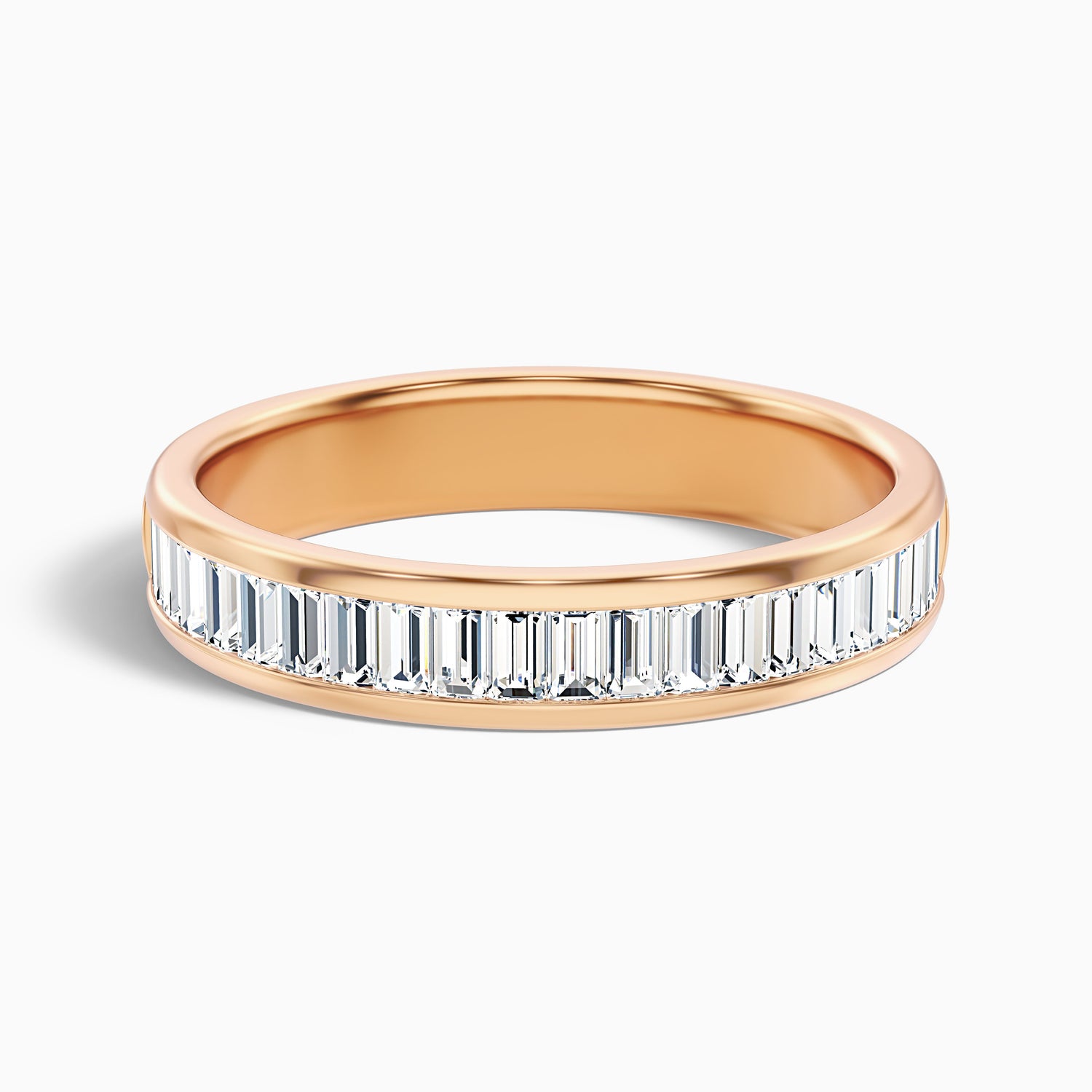 Briana Channel Set Baguette Cut Lab Grown Diamond Wedding Band