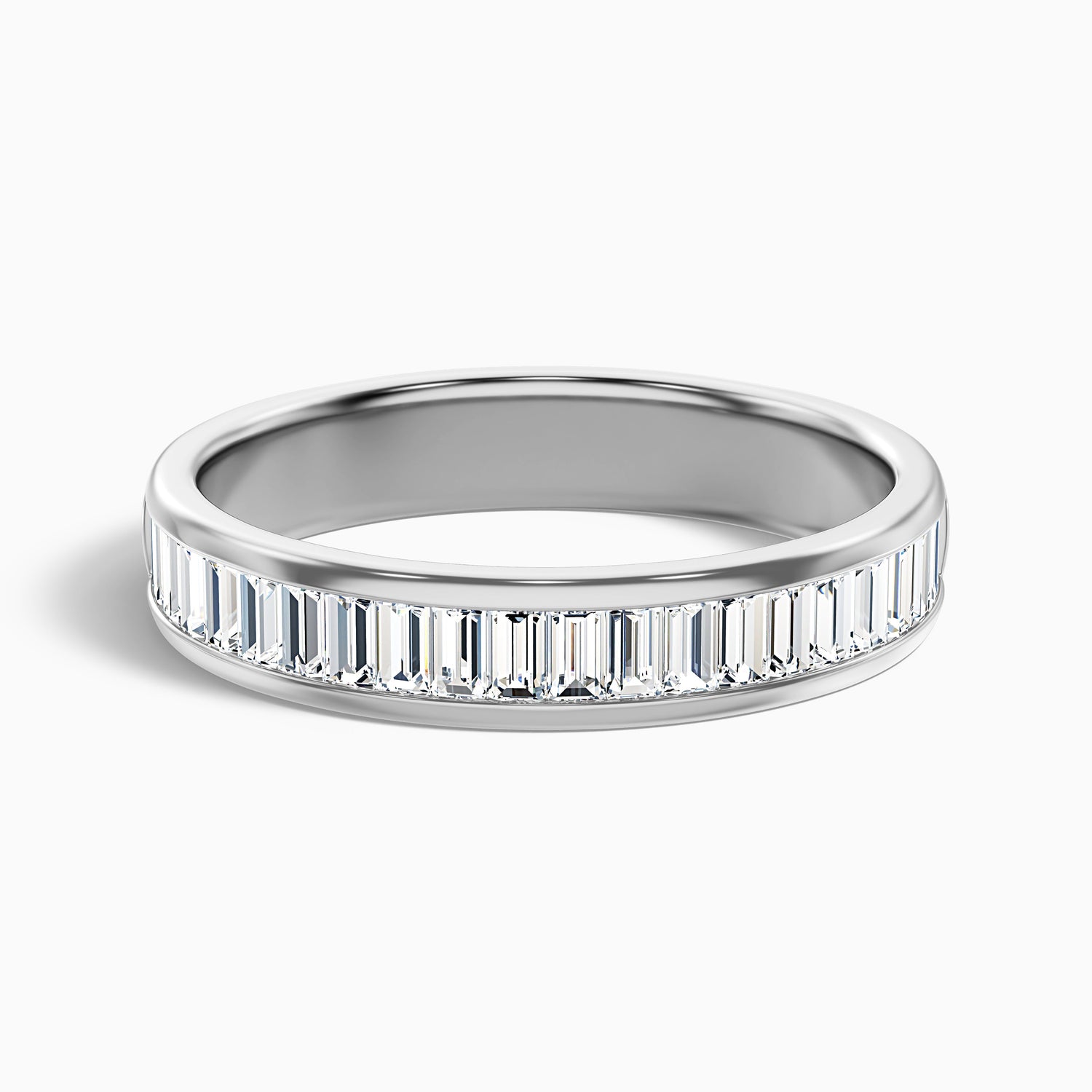 Briana Channel Set Baguette Cut Lab Grown Diamond Wedding Band