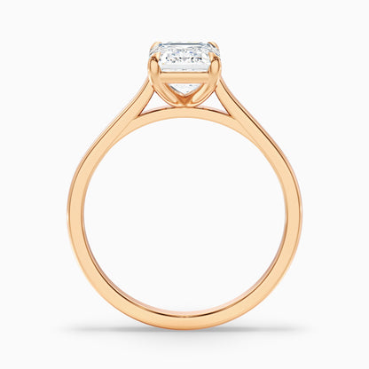 Mary 2.5 Carat Emerald Cut Solitaire Lab Grown Engagement Ring in 14k White Gold
