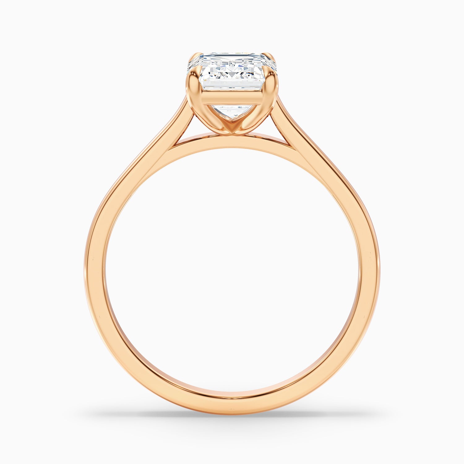 Mary 1.5 Carat Emerald Cut Solitaire Lab Grown Engagement Ring in 18k Yellow Gold