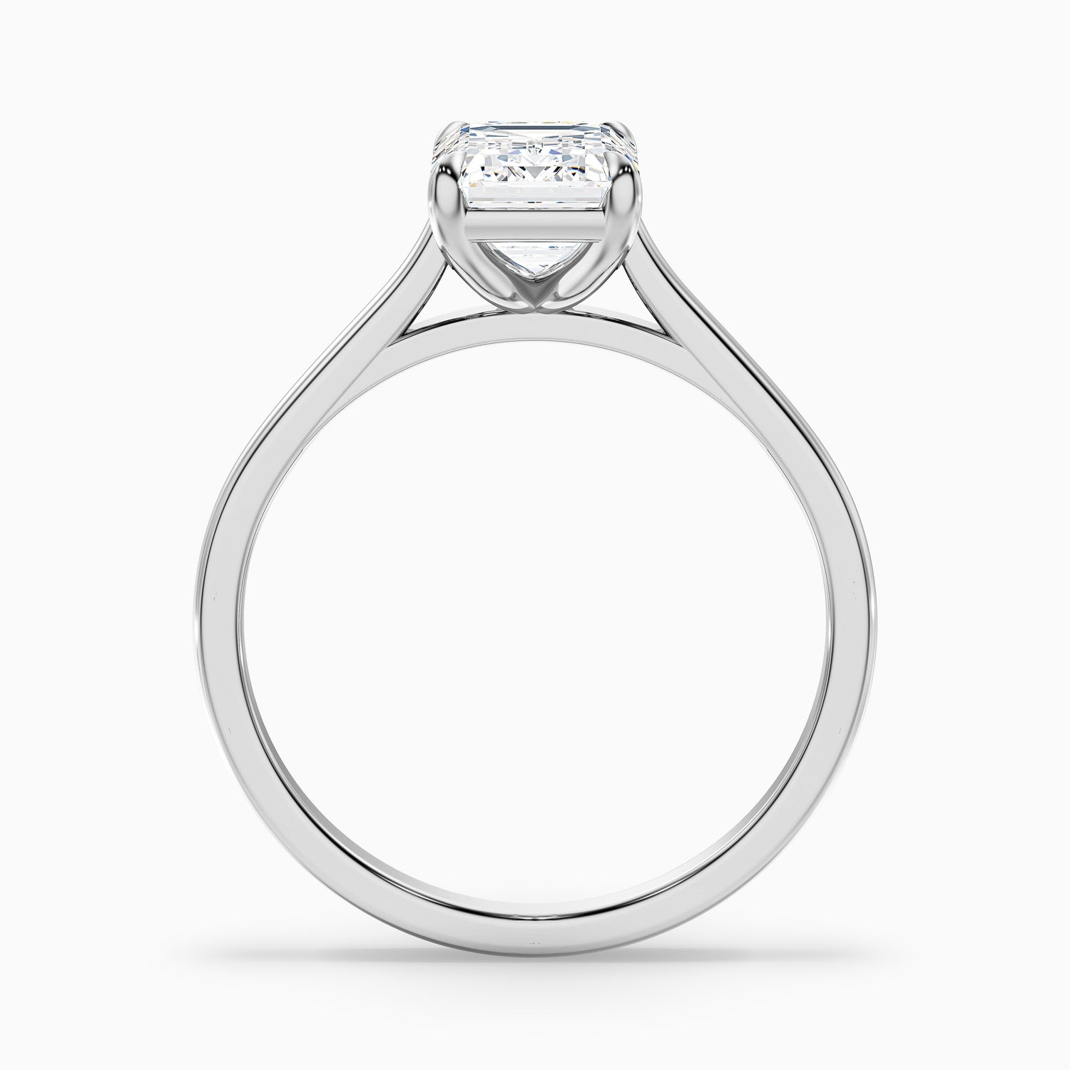 Mary 5 Carat Emerald Cut Solitaire Lab Grown Engagement Ring in 10k Yellow Gold