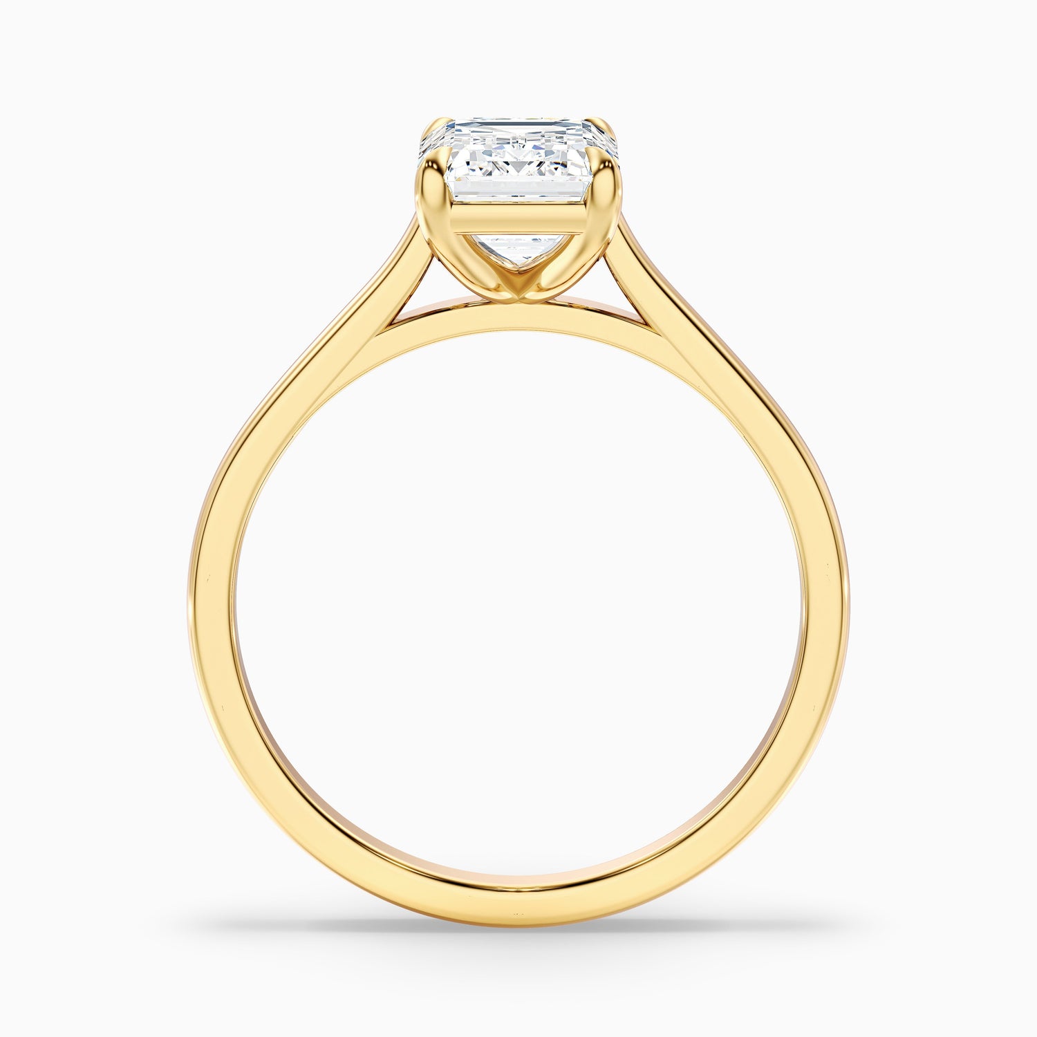 Mary 5 Carat Emerald Cut Solitaire Lab Grown Engagement Ring in 14k Rose Gold