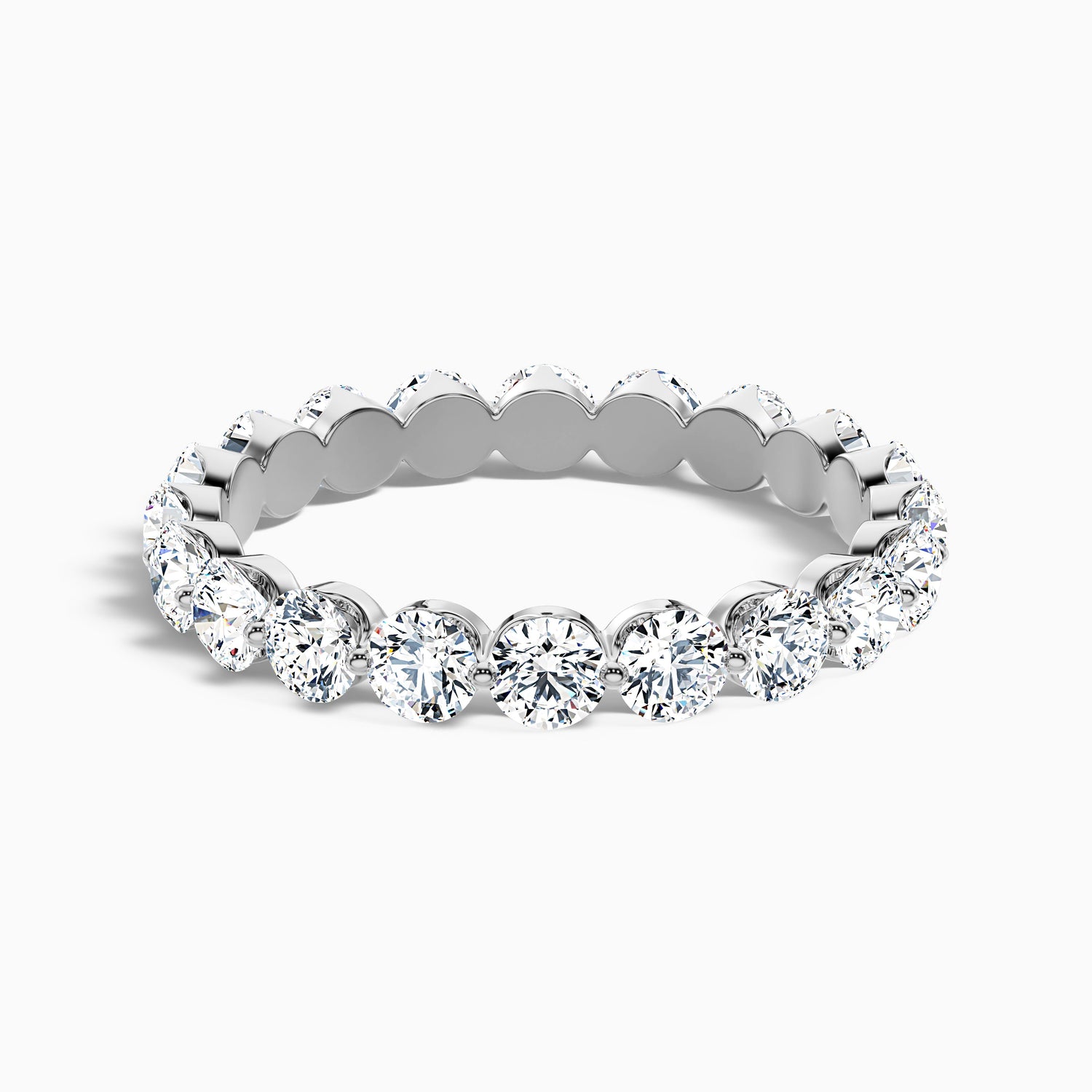 Rosabel Round Cut Eternity Shared Prong Lab Grown Diamond Wedding Band