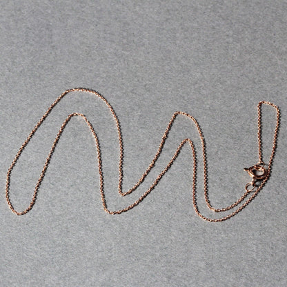 14k Rose Gold Diamond Cut Cable Link Chain 0.7mm by Bids.com