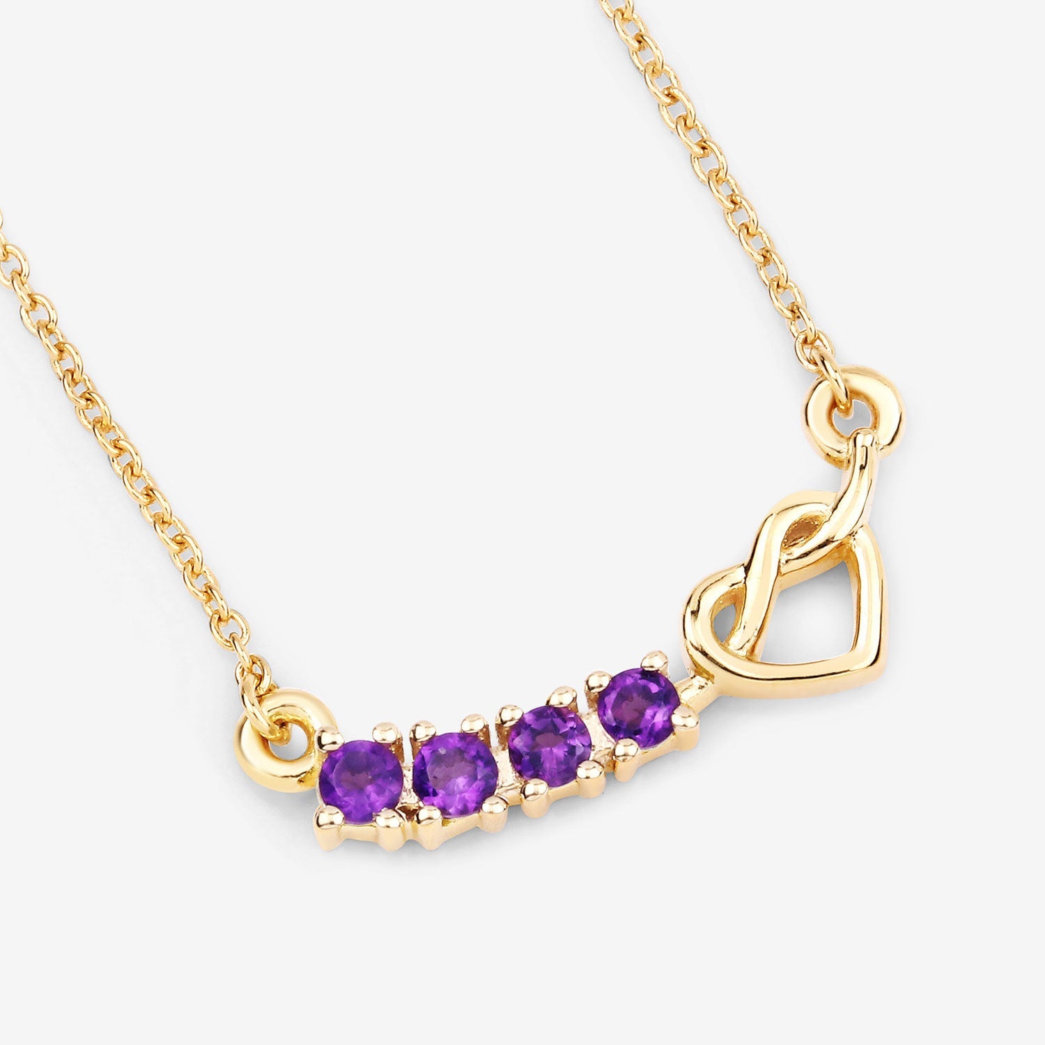 0.24 Carat Genuine Amethyst .925 Sterling Silver Necklace by Bids.com