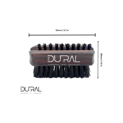 Dural Thermo ash wood travel size nail brush with black natural bristles 95 mm by Pasteur Pharmacy