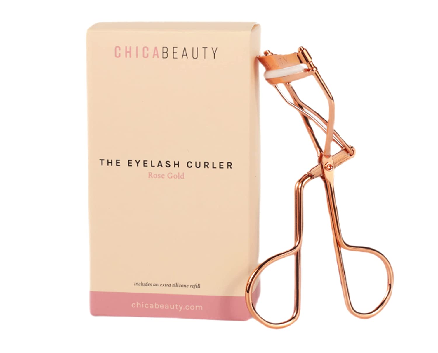 The Rose Gold Eyelash Curler by Chica Beauty