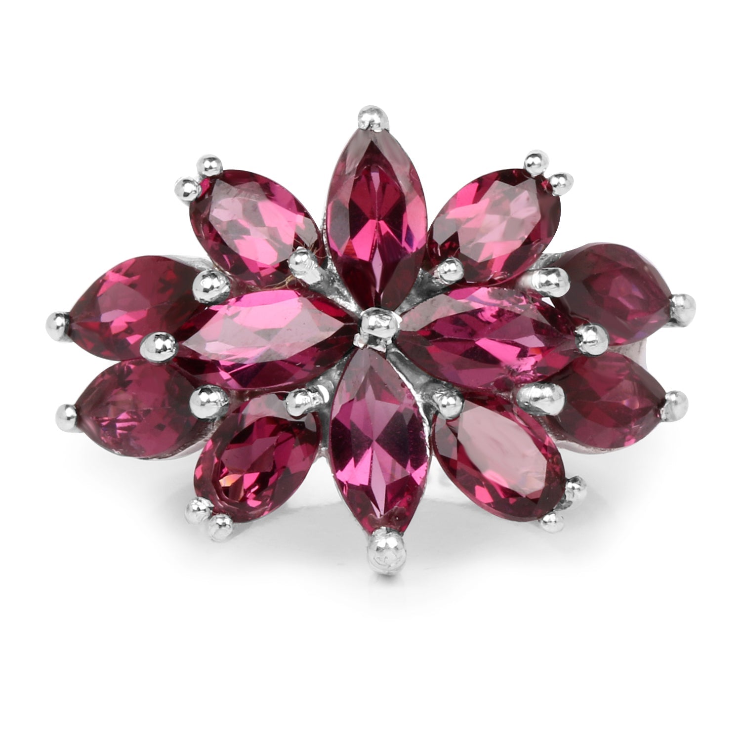 7.80 Carat Genuine Rhodolite .925 Sterling Silver Ring by Bids.com