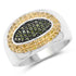 0.38 Carat Genuine Green Diamond and Yellow Diamond .925 Sterling Silver Ring by Bids.com