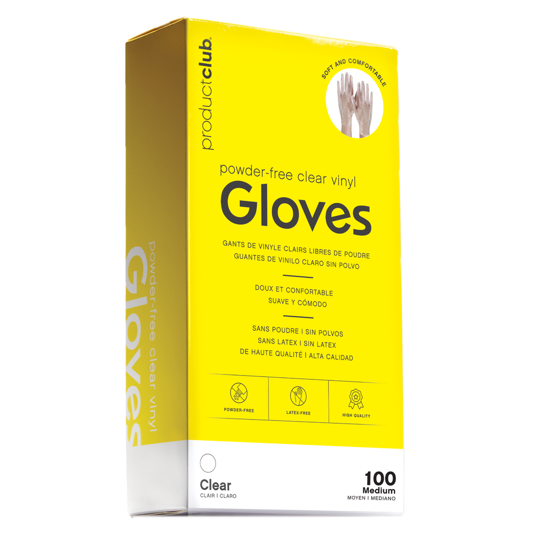 Product Club Powder-Free Clear Vinyl Gloves X-Large 100 ct  DestGlow