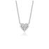 Diamond Heart Design Pendant in 14k White Gold by Bids.com