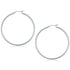10k White Gold Polished Hoop Earrings (50 mm) by Bids.com
