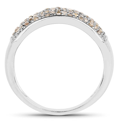 0.42 Carat Genuine White Diamond .925 Sterling Silver Ring by Bids.com