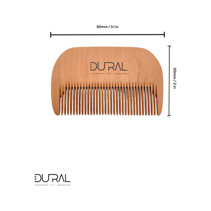 Dural Pear wood hand made beard comb by Pasteur Pharmacy