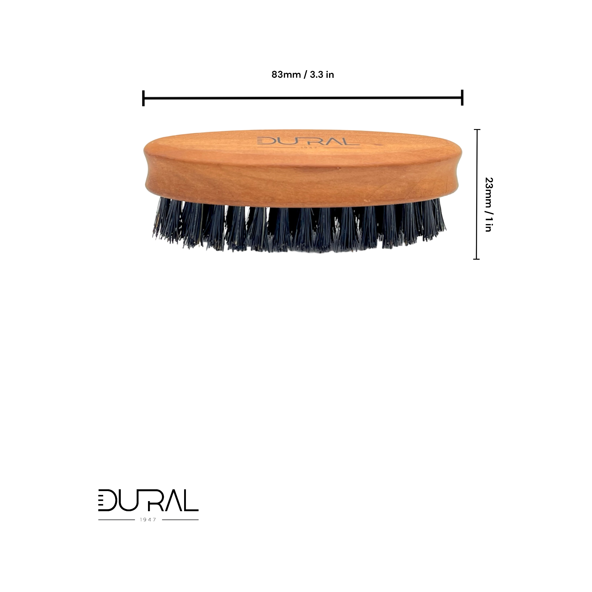 Dural Pear wood beard brush with soft natural bristles by Pasteur Pharmacy