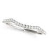 14k White Gold Diamond Pave Set Curved Wedding Band (1/8 cttw) by Bids.com