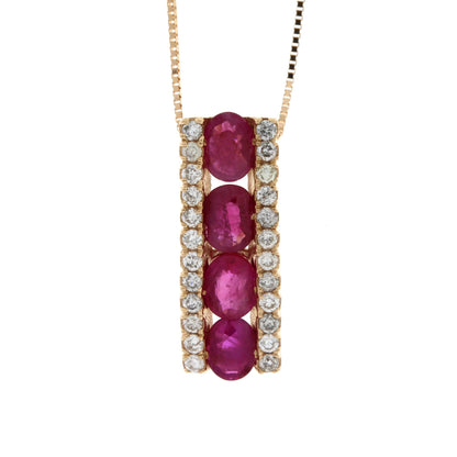 1.39ct Ruby Diamond Fashion Pendants 14KT Rose Gold by Bids.com