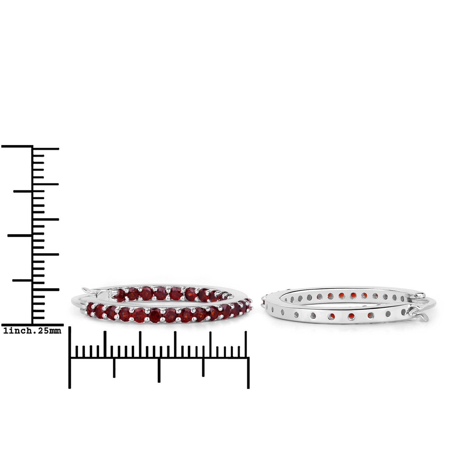 1.92 Carat Genuine Garnet .925 Sterling Silver Earrings  DestGlow