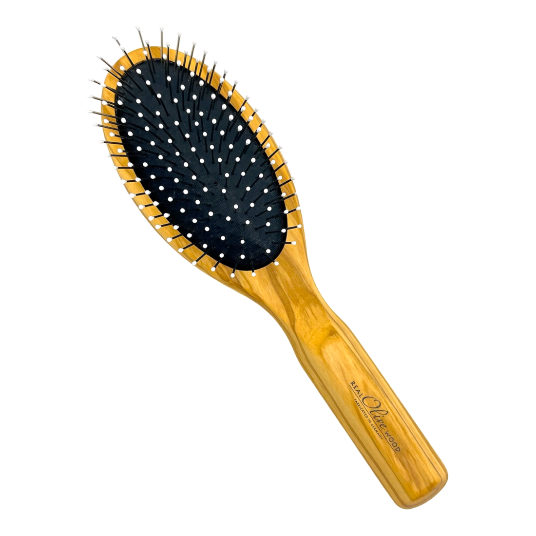 Dural Olive wood rubber cushion hair brush with steel pins and ball tips by Pasteur Pharmacy