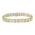 14K Yellow Gold 5.50 Cttw Round and Baguette Diamond Link Bracelet by Bids.com