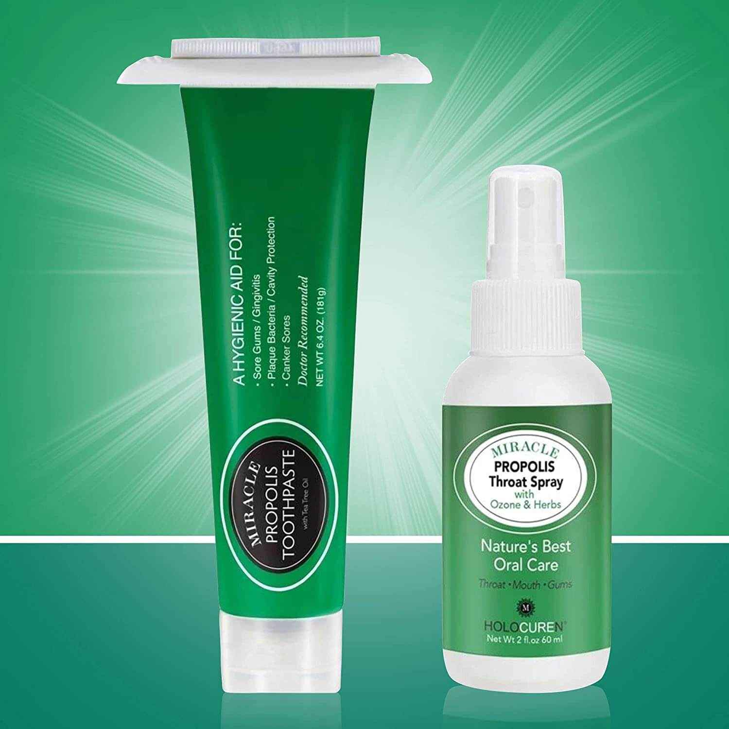 2 oz Miracle Propolis Throat Spray  with 7 other herbs for Flu season and Allergies